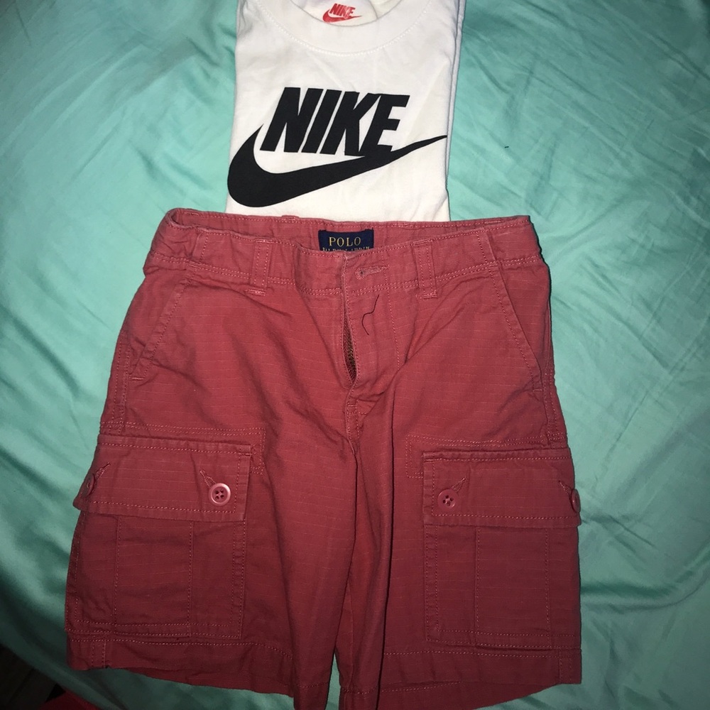 Polo red shorts and T-shirt